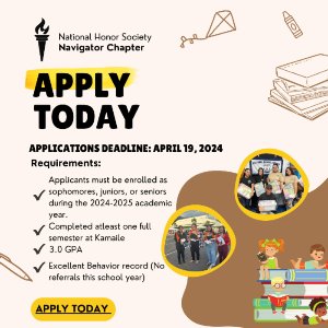 SY2024-2025 National Honor Society Applications OPEN!